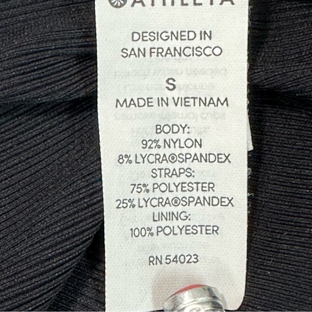 Athleta Black With Off White Trim Two Piece Tankini Bikini Women's Sz S … - Picture 6 of 11